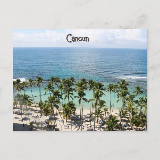 Cancun Caribbean Ocean Vacation Briefkaart (Voorkant)