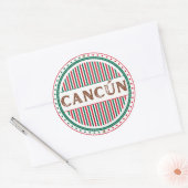 Cancun City Pride Embleem – Mexicaanse identiteit Ronde Sticker (Envelop)