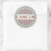 Cancun City Pride Embleem – Mexicaanse identiteit Ronde Sticker (Tas)