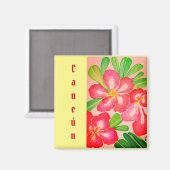 Cancún Desert Roos Souvenir Magneet (Voorkant / Achterkant)