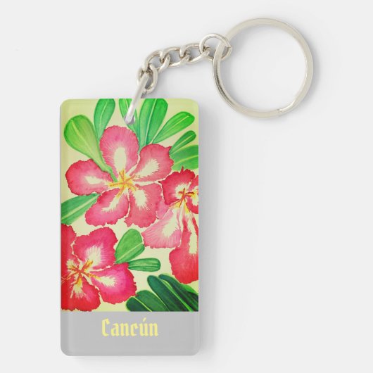 Cancún Desert Roos Souvenir Sleutelhanger (achterkant)