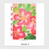 Cancún Desert Roos Souvenir Sticker (Vel)