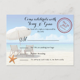 Cancun Destination Wedding RSVP Briefkaart