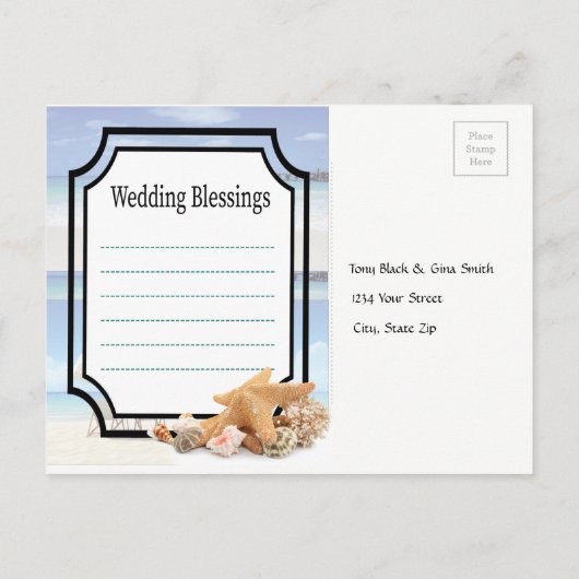 Cancun Destination Wedding RSVP Briefkaart (Achterkant)
