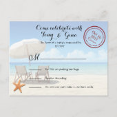 Cancun Destination Wedding RSVP Briefkaart (Voorkant)