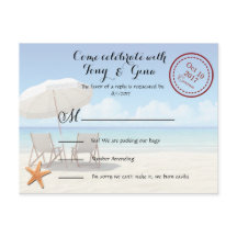 Cancun Destination Wedding RSVP Briefkaart