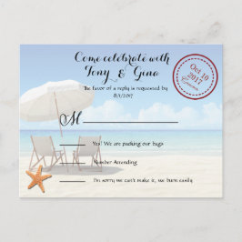 Cancun Destination Wedding RSVP Briefkaart
