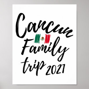 Cancun gezinsreis Mexico vakantie ontwerp Poster