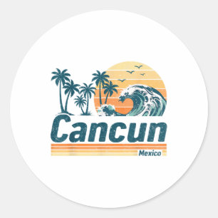 Cancun Groep Matching Familie Vakantie Zomer Ronde Sticker