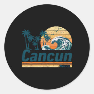 Cancun Groep Matching Familie Vakantie Zomer Ronde Sticker