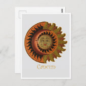 Cancun Maya Zon en Maan symbool Briefkaart (Voorkant / Achterkant)