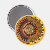 Cancun Mayan Moon en Sun Magnet (Voorkant / Achterkant)