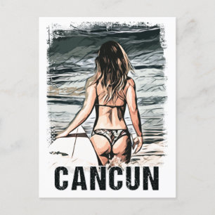  Cancun medaille op het strand  Briefkaart