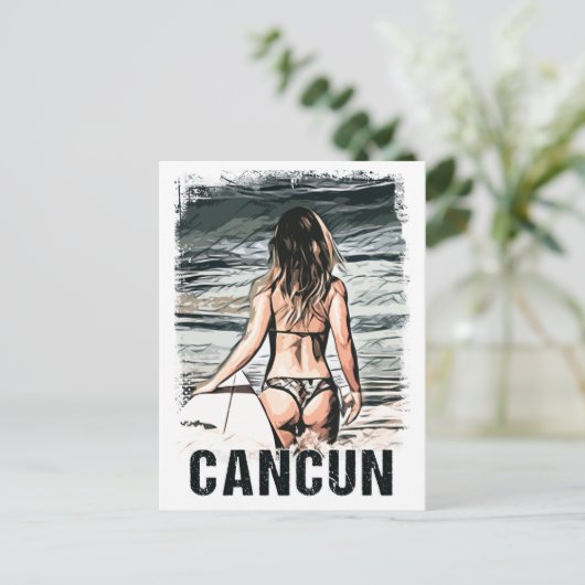  Cancun medaille op het strand  Briefkaart (Staand voorkant)