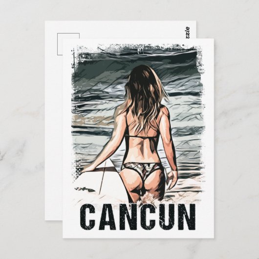  Cancun medaille op het strand  Briefkaart (Voorkant / Achterkant)
