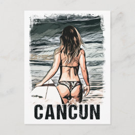  Cancun medaille op het strand  Briefkaart