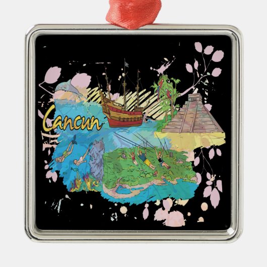 Cancun Metalen Ornament (Voorkant)