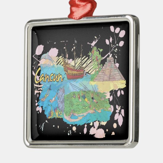 Cancun Metalen Ornament (Links)