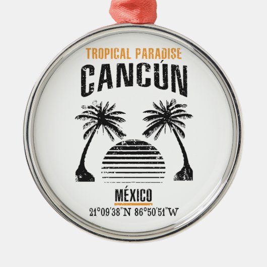 Cancún Metalen Ornament (Voorkant)