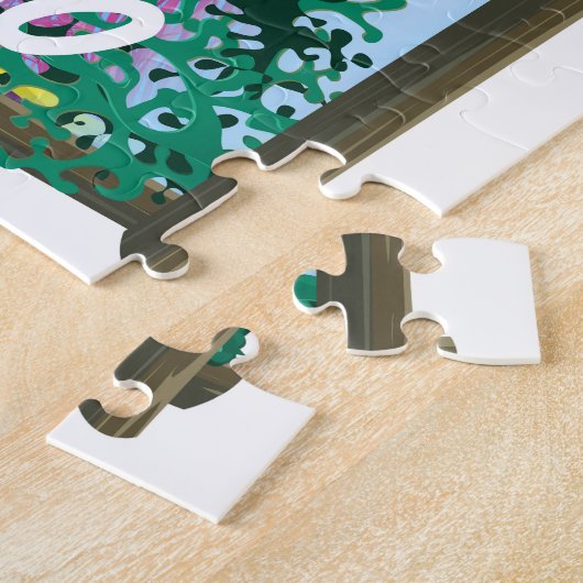 Cancun Mexicaanse tropische reisposter Legpuzzel (Zijkant)