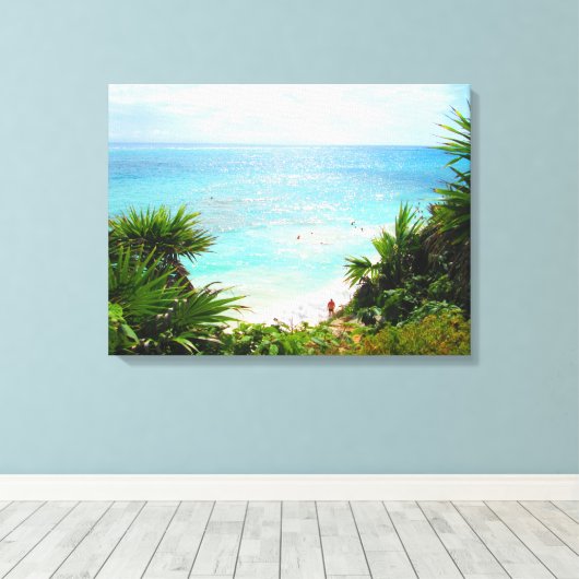 CANCUN, MEXICO #10 CANVAS AFDRUK (Insitu (Houten vloer))