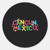 Cancun Mexico 1 Ronde Sticker (Voorkant)