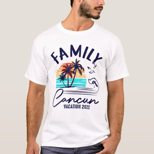 CANCUN MEXICO 2022 Vacation Beach Matching Family T-shirt (Voorkant)
