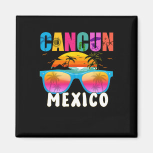 Cancun Mexico 2025 Vakantie strand matching famili Magneet