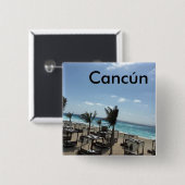 Cancún (Mexico) - 2-inch Square Button  (Voorkant /achterkant)