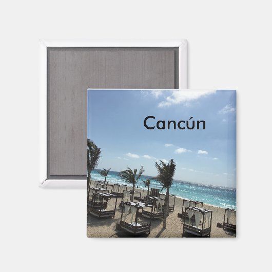 Cancún (Mexico) - 2-inch Square Magnet  (Voorkant / Achterkant)