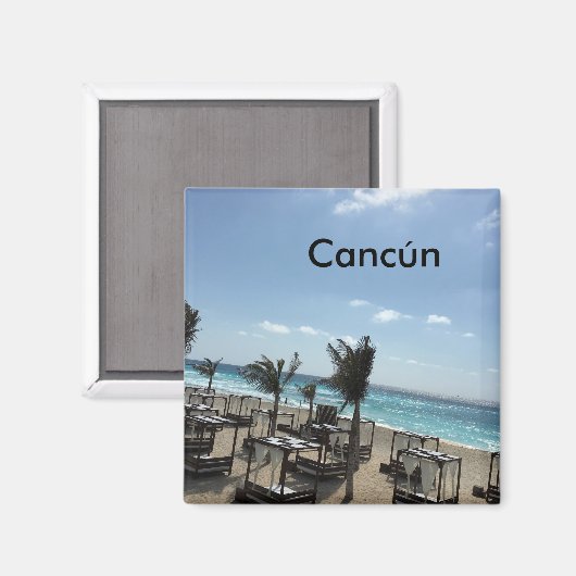 Cancún (Mexico) - 2-inch Square Magnet (Voorkant / Achterkant)