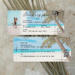 CANCUN Mexico Beach Boarding Pass QR Photo Weduwen Kaart<br><div class="desc">Op zoek naar de perfecte uitnodiging om je bestemming bruiloft aan te kondigen in Cancun, Mexico? Kijk niet verder dan onze verbluffende uitnodiging om in te stappen, geïnspireerd door het instapmodel, met een prachtige foto van een gelukkig paar en een mooie strandscène, compleet met kristalheldere oceaan en het zwaaien van...</div>