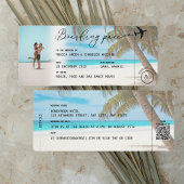 CANCUN Mexico Beach Boarding Pass QR Photo Weduwen Kaart