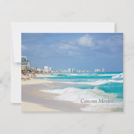 Cancun Mexico Beach Briefkaart (Voorkant)