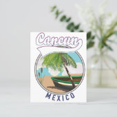 Cancun Mexico Beach-reisreis logo (Staand voorkant)