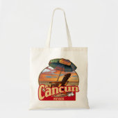 Cancun Mexico Beach Scene Design Tote Bag (Voorkant)