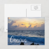 Cancun Mexico Beach Sunset Briefkaart (Voorkant / Achterkant)