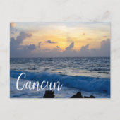 Cancun Mexico Beach Sunset Briefkaart (Voorkant)