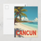 Cancun Mexico Beach Travel Briefkaart (Voorkant / Achterkant)