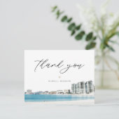 CANCUN Mexico Beach trouwfoto dank u kaart (Staand voorkant)