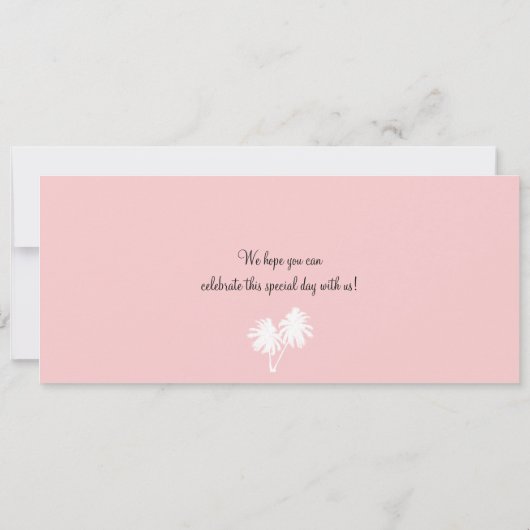 Cancun Mexico Boarding Pass Destination Wedding Kaart (Achterkant)