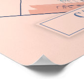 Cancun Mexico Breezy City Map Travel Poster (Hoek)