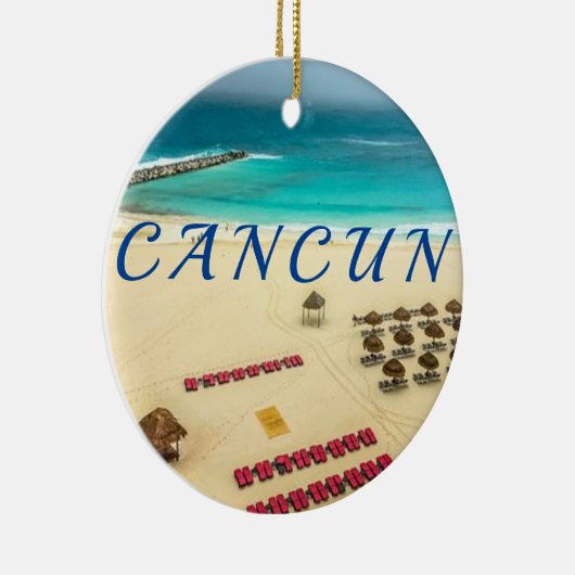 Cancun Mexico Ceramic Ornament (Rechts)