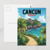 Cancun Mexico Chichen Itza Beach Vaca Briefkaart (Voorkant / Achterkant)