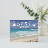 Cancun Mexico Clear Water Caribbean Beach Briefkaart (Staand voorkant)