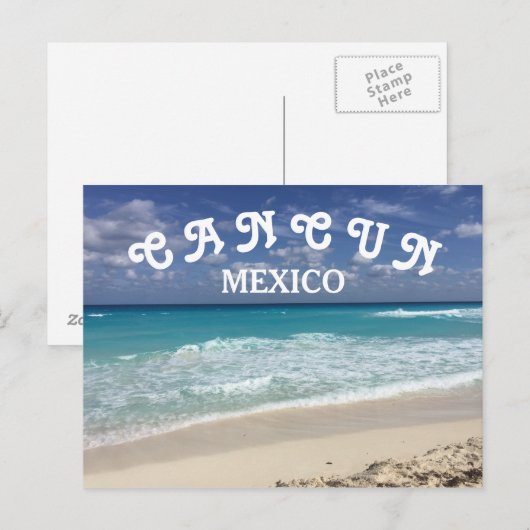 Cancun Mexico Clear Water Caribbean Beach Briefkaart (Voorkant / Achterkant)