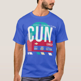 Cancun Mexico CUN Airport Code Bagage Label T-shirt