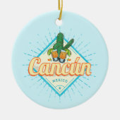 Cancun Mexico Dancing Cactus  Tequila Keramisch Ornament (Voorkant)