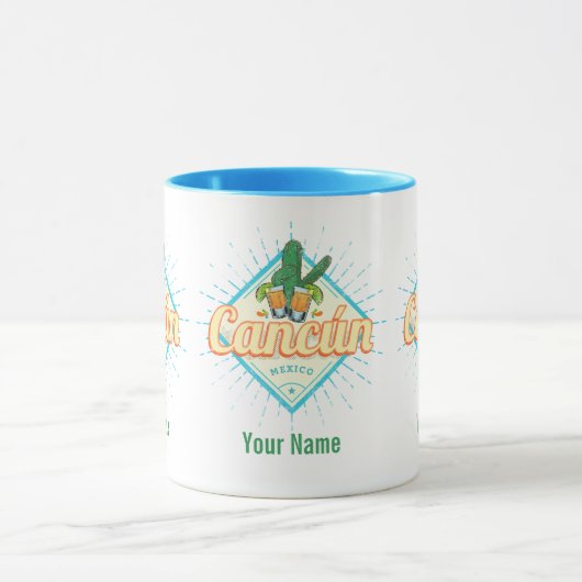 Cancun Mexico Dancing Cactus  Tequila Mok (Midden)