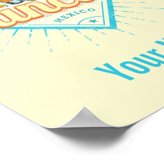 Cancun Mexico Dancing Cactus  Tequila Poster (Hoek)